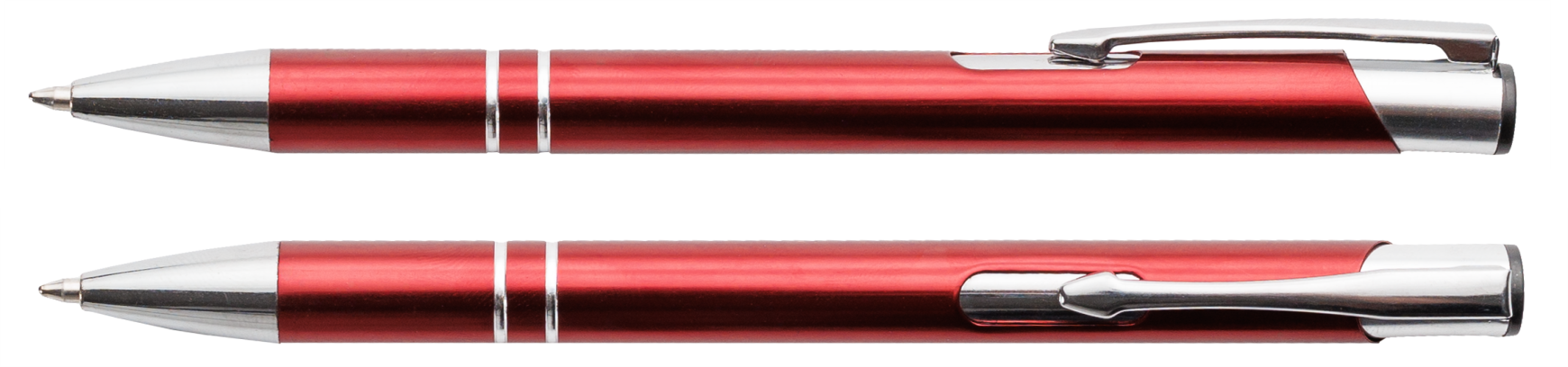 Bordowy długopis metalowy Cosmo z grawerem laserowym logo firmy, personalizowany gadżet reklamowy B2B, B2C producent PENS4U Żary", 